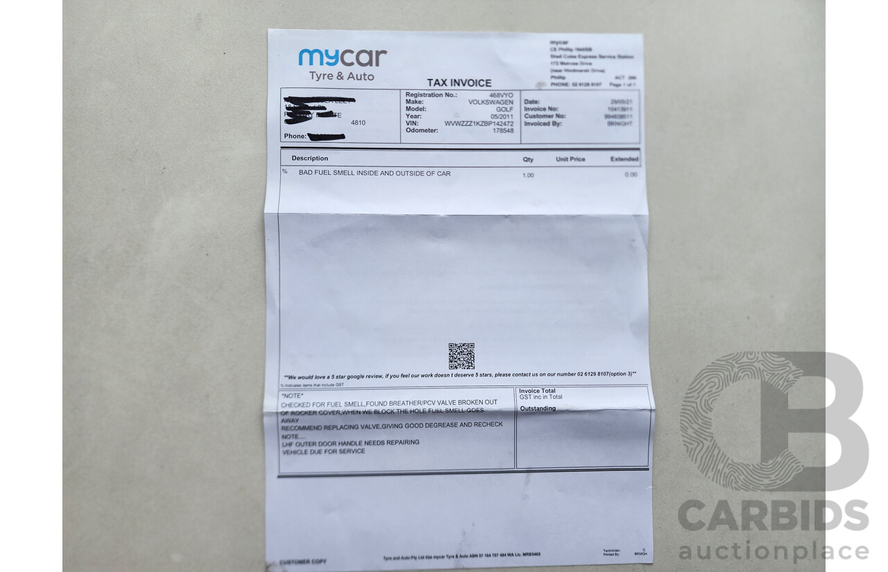 5/2011 Volkswagen Golf 77 TSI 1K MY11 5d Hatchback Silver Or Chrome 1.2L