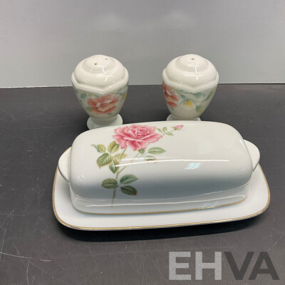 ROYAL COPENHAGEN Set of 6 Collectable Plates &R.C Japan Butter Dish & Assorted of David Jones, Maxwell Williams, Accent Tableware & More