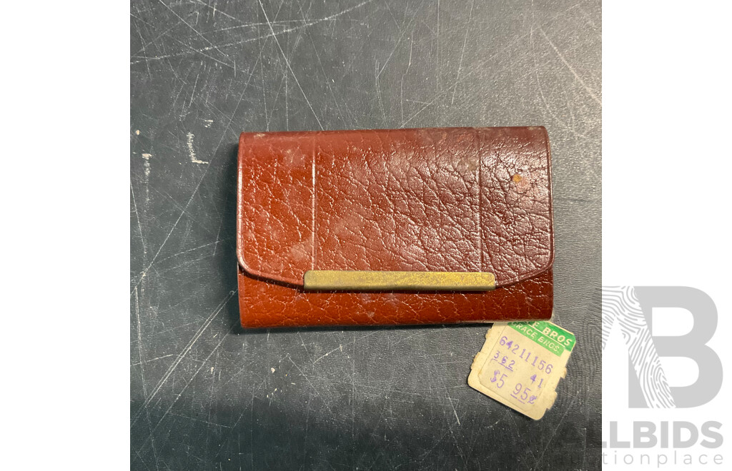 Vintage PARKER & SHEAFFER Fountain Pen & ANTHONY ROYALE Square Brown Cufflinks & Assorted of Vintage Wallet/Keytainer/Case & More