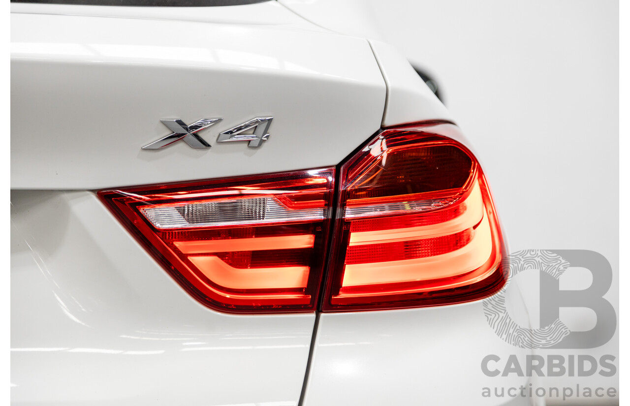 8/2015 BMW X4 Xdrive 20d (AWD) F26 MY15 5d Coupe White Turbo Diesel 2.0L