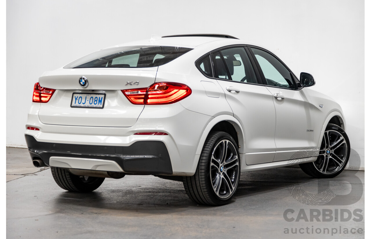 8/2015 BMW X4 Xdrive 20d (AWD) F26 MY15 5d Coupe White Turbo Diesel 2.0L