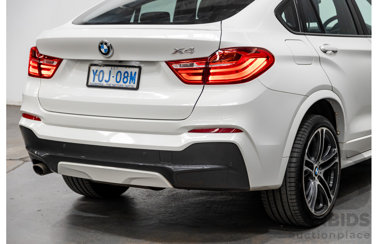 8/2015 BMW X4 Xdrive 20d (AWD) F26 MY15 5d Coupe White Turbo Diesel 2.0L