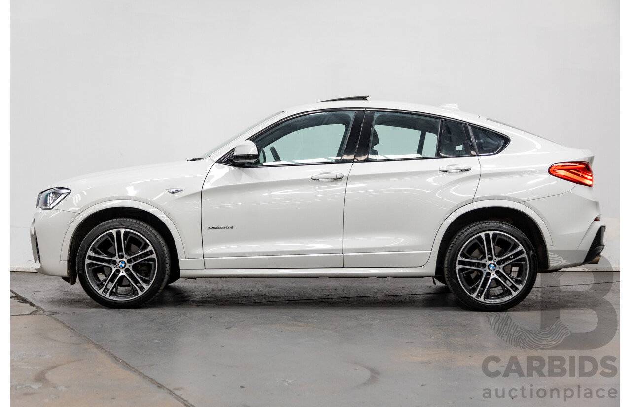 8/2015 BMW X4 Xdrive 20d (AWD) F26 MY15 5d Coupe White Turbo Diesel 2.0L