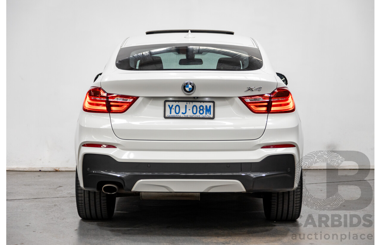 8/2015 BMW X4 Xdrive 20d (AWD) F26 MY15 5d Coupe White Turbo Diesel 2.0L