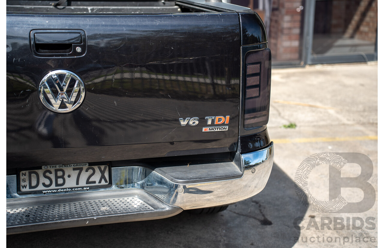 09/2017 Volkswagen Amarok TDI550 Highline (4x4) 2H MY18 4d Dual Cab Utility Deep Black Pearl Turbo Diesel V6 3.0L