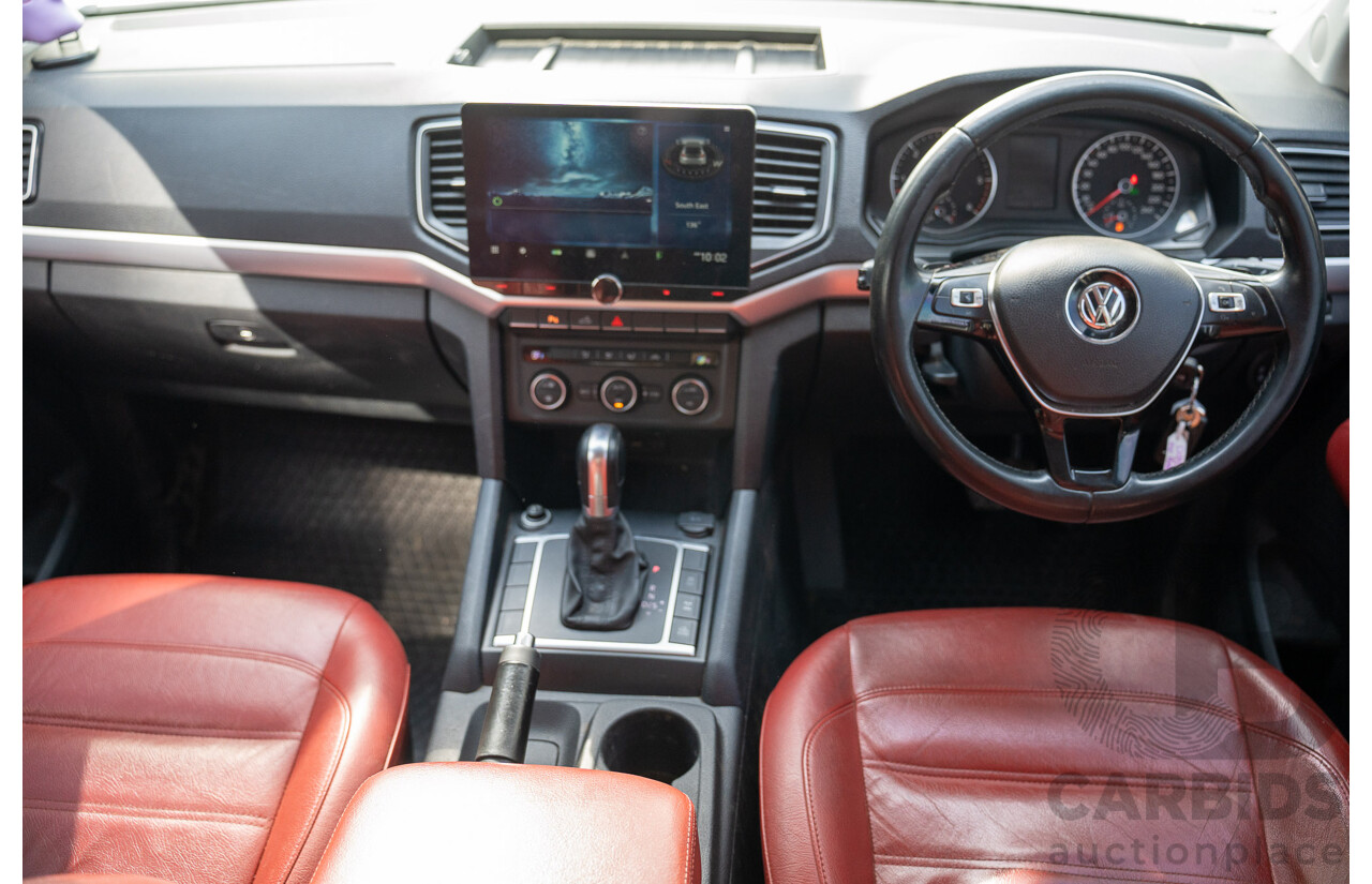 09/2017 Volkswagen Amarok TDI550 Highline (4x4) 2H MY18 4d Dual Cab Utility Deep Black Pearl Turbo Diesel V6 3.0L