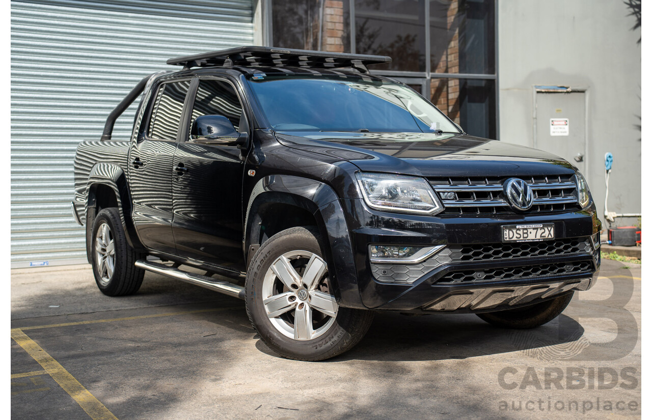 09/2017 Volkswagen Amarok TDI550 Highline (4x4) 2H MY18 4d Dual Cab Utility Deep Black Pearl Turbo Diesel V6 3.0L