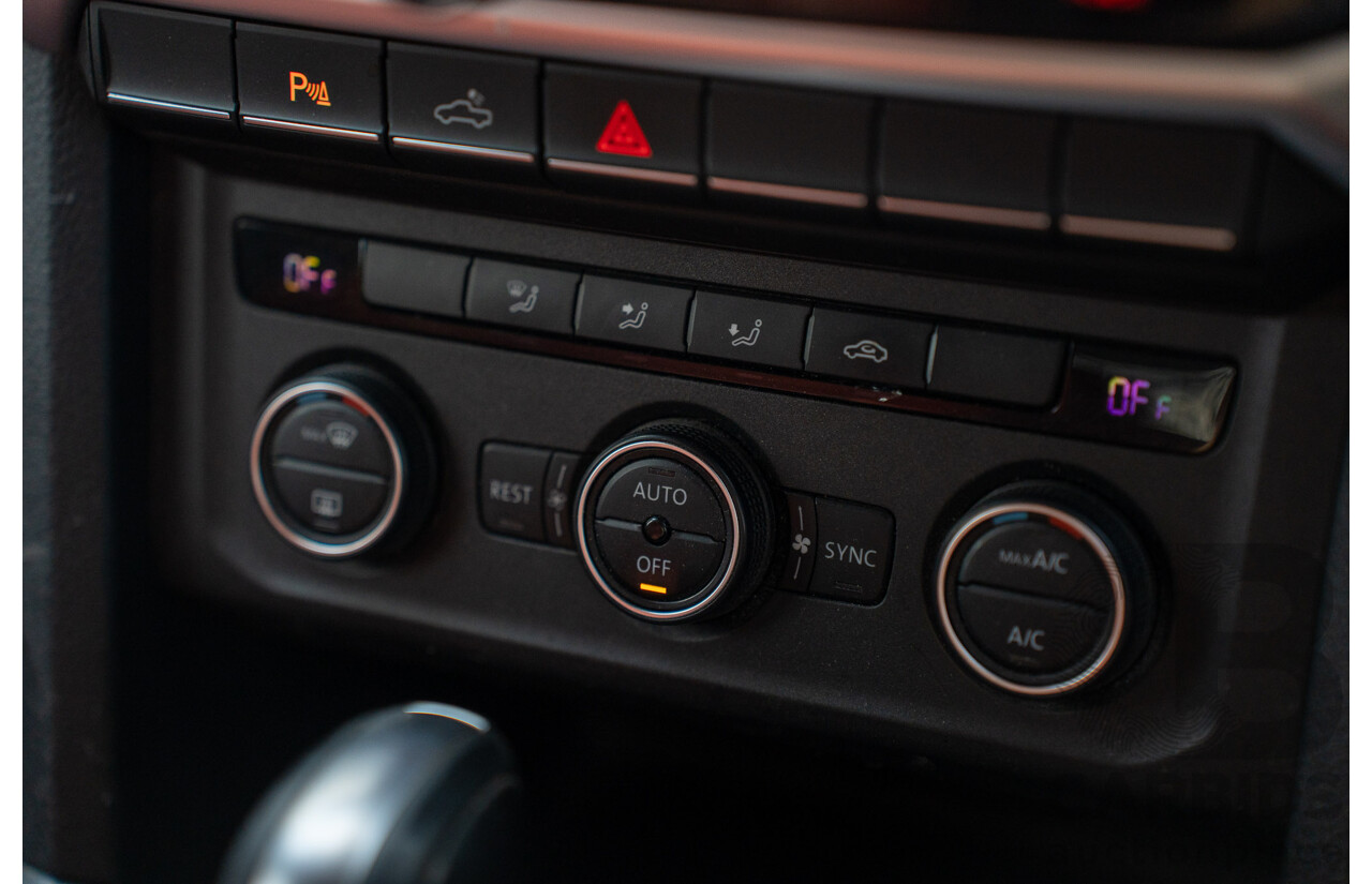 09/2017 Volkswagen Amarok TDI550 Highline (4x4) 2H MY18 4d Dual Cab Utility Deep Black Pearl Turbo Diesel V6 3.0L