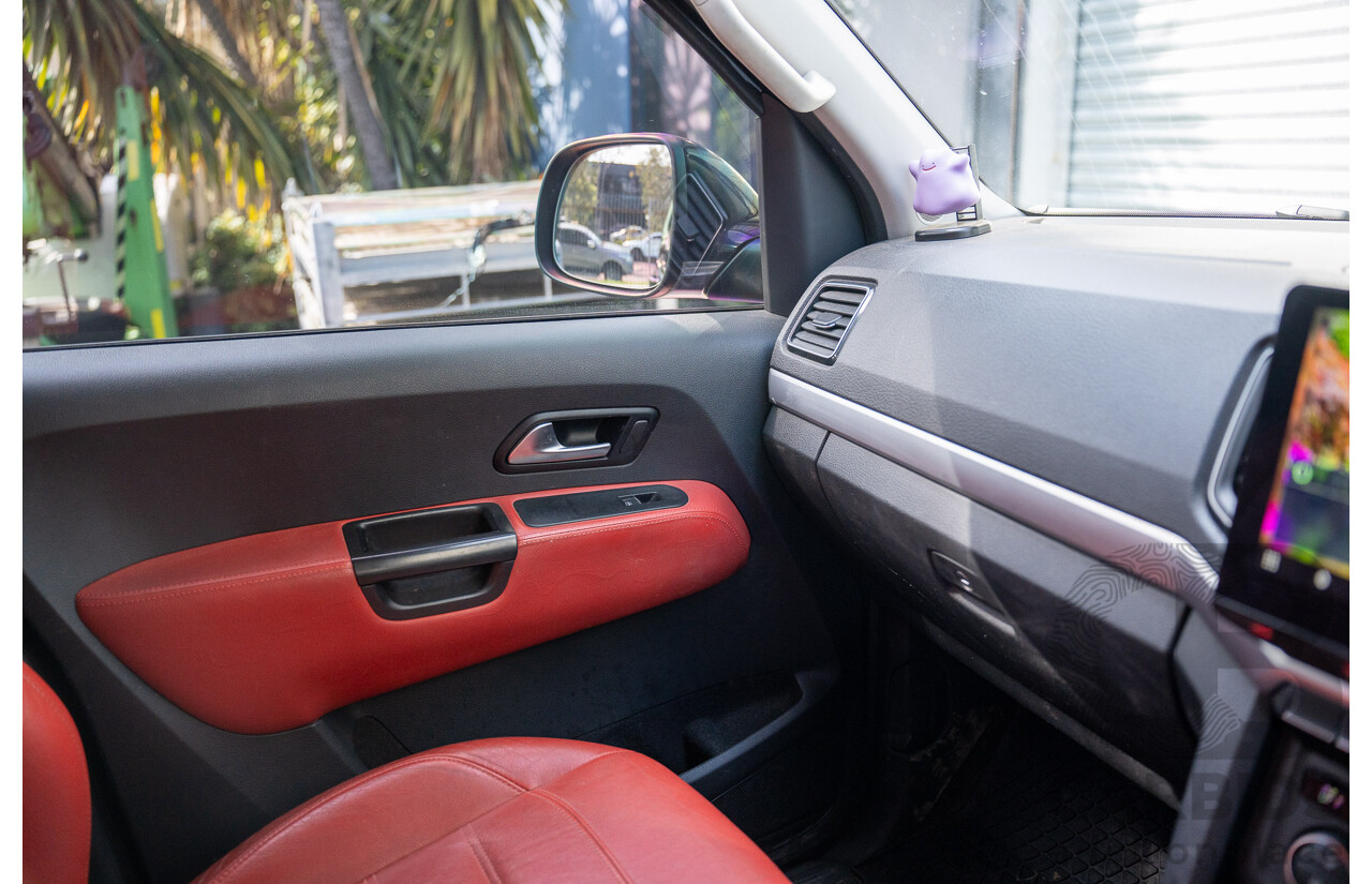 09/2017 Volkswagen Amarok TDI550 Highline (4x4) 2H MY18 4d Dual Cab Utility Deep Black Pearl Turbo Diesel V6 3.0L