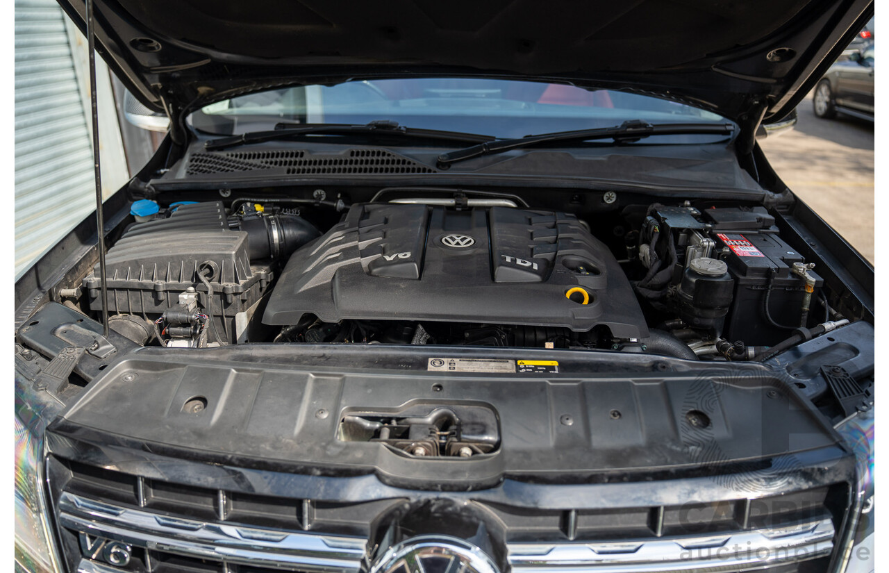 09/2017 Volkswagen Amarok TDI550 Highline (4x4) 2H MY18 4d Dual Cab Utility Deep Black Pearl Turbo Diesel V6 3.0L