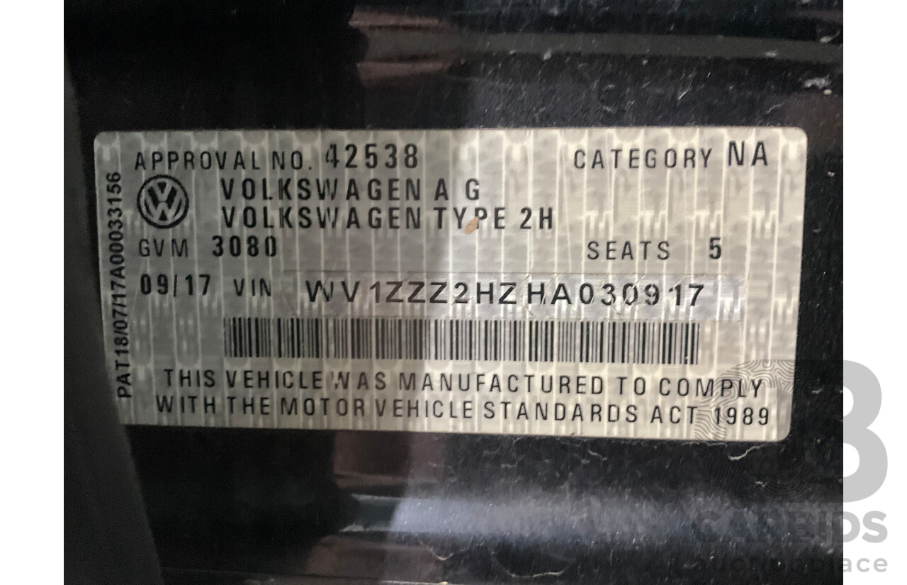 09/2017 Volkswagen Amarok TDI550 Highline (4x4) 2H MY18 4d Dual Cab Utility Deep Black Pearl Turbo Diesel V6 3.0L
