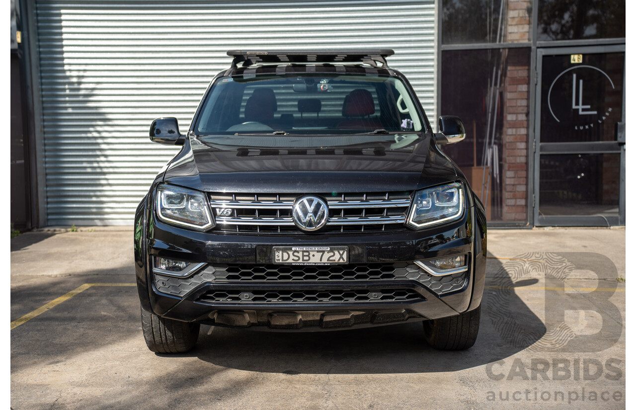 09/2017 Volkswagen Amarok TDI550 Highline (4x4) 2H MY18 4d Dual Cab Utility Deep Black Pearl Turbo Diesel V6 3.0L