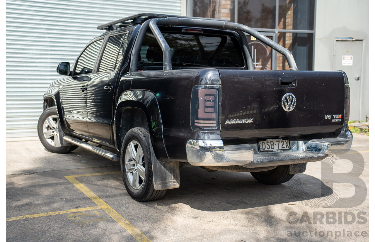 09/2017 Volkswagen Amarok TDI550 Highline (4x4) 2H MY18 4d Dual Cab Utility Deep Black Pearl Turbo Diesel V6 3.0L