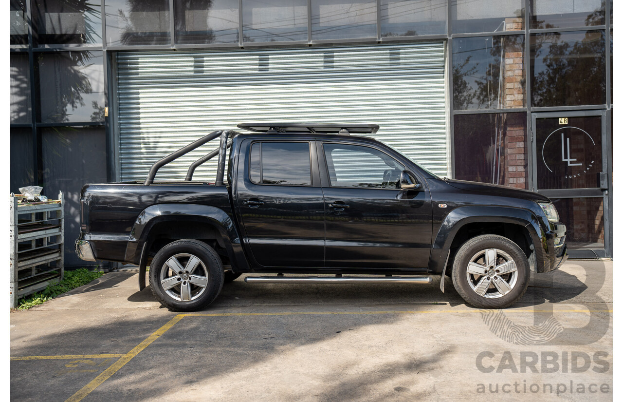 09/2017 Volkswagen Amarok TDI550 Highline (4x4) 2H MY18 4d Dual Cab Utility Deep Black Pearl Turbo Diesel V6 3.0L