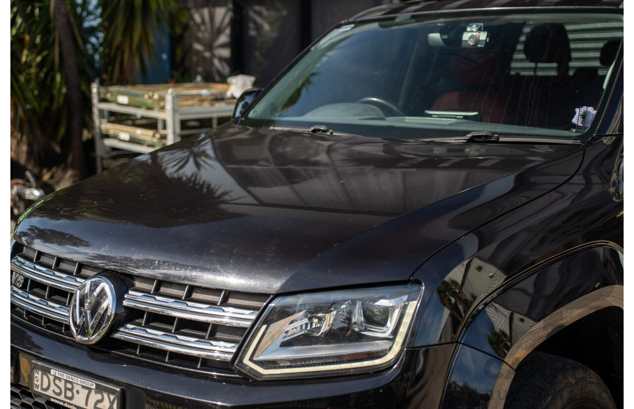 09/2017 Volkswagen Amarok TDI550 Highline (4x4) 2H MY18 4d Dual Cab Utility Deep Black Pearl Turbo Diesel V6 3.0L