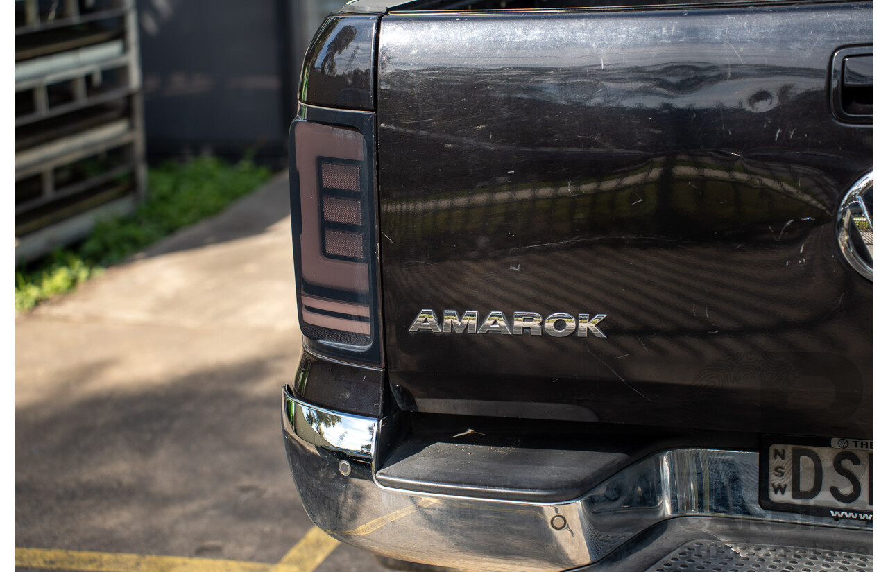 09/2017 Volkswagen Amarok TDI550 Highline (4x4) 2H MY18 4d Dual Cab Utility Deep Black Pearl Turbo Diesel V6 3.0L