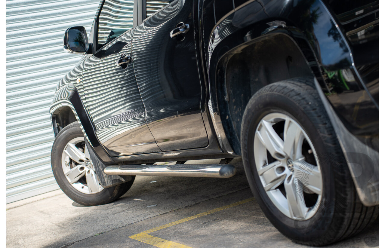 09/2017 Volkswagen Amarok TDI550 Highline (4x4) 2H MY18 4d Dual Cab Utility Deep Black Pearl Turbo Diesel V6 3.0L