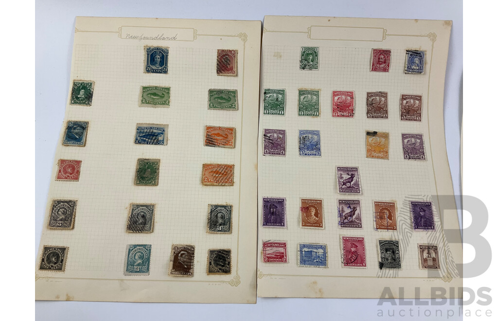 Collection of Vintage and Antique Commonwealth QV/KGV/KGVI Stamps Including Jamaica, Malta, Leeward Islands, Levant, Newfoundland, Overprints, Official, War Tax