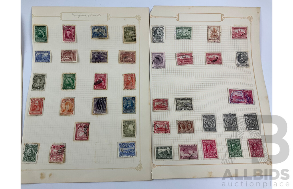 Collection of Vintage and Antique Commonwealth QV/KGV/KGVI Stamps Including Jamaica, Malta, Leeward Islands, Levant, Newfoundland, Overprints, Official, War Tax
