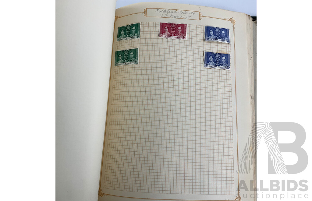 Album of Mostly Antique Commonwealth Countries Stamps Including Montserrat, Nova Scotia, Turks and Caicos Islands, British East Africa, Cape of Good Hope, Gambia, Mauritius, Nyasland, Sierra Leone, Kenya and More