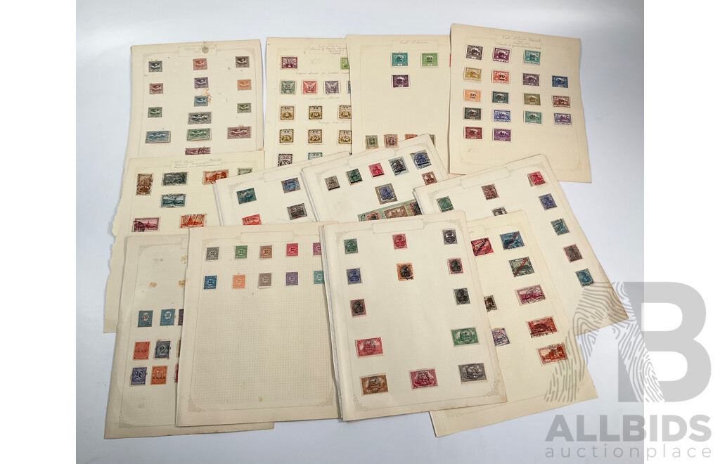 Collection of Antique Stamps Including Upper and East Silesie, Germany, Schleswig, Saargebiet