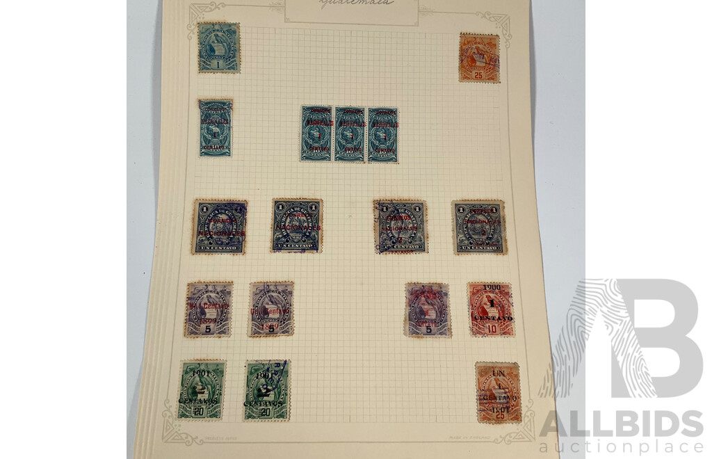 Collection of Guatemala and Ecuador Stamps, Examples Spanning 1880's to 1930's Including Mint Hinged, Imperfs, Overprints, Sets