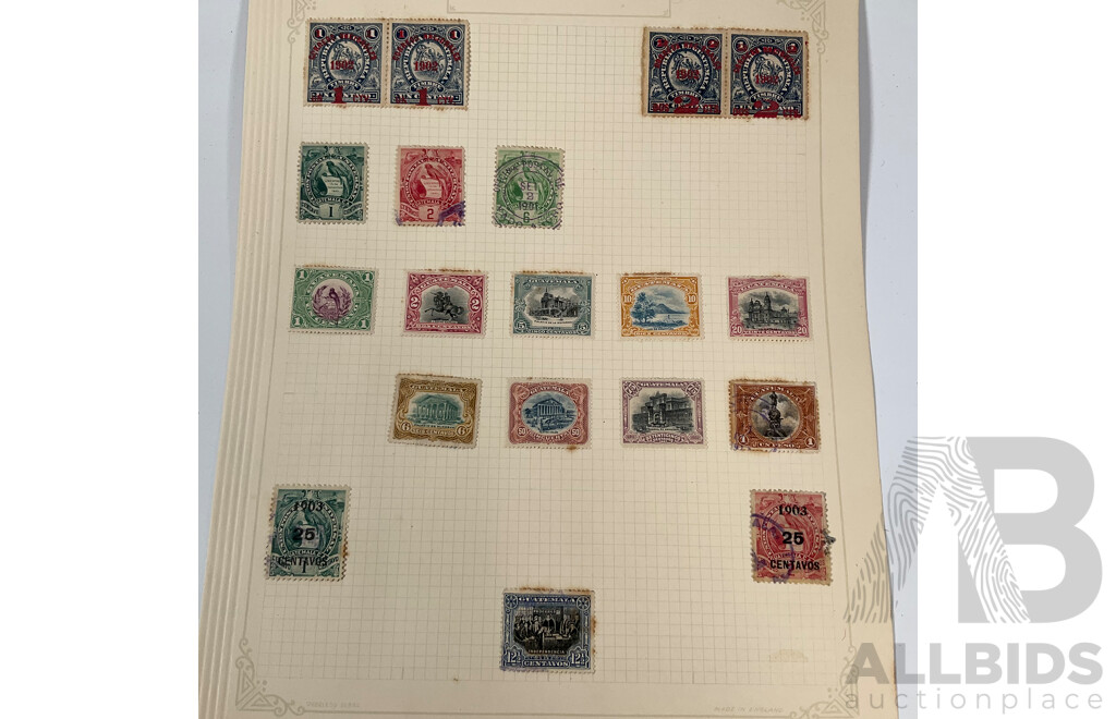 Collection of Guatemala and Ecuador Stamps, Examples Spanning 1880's to 1930's Including Mint Hinged, Imperfs, Overprints, Sets