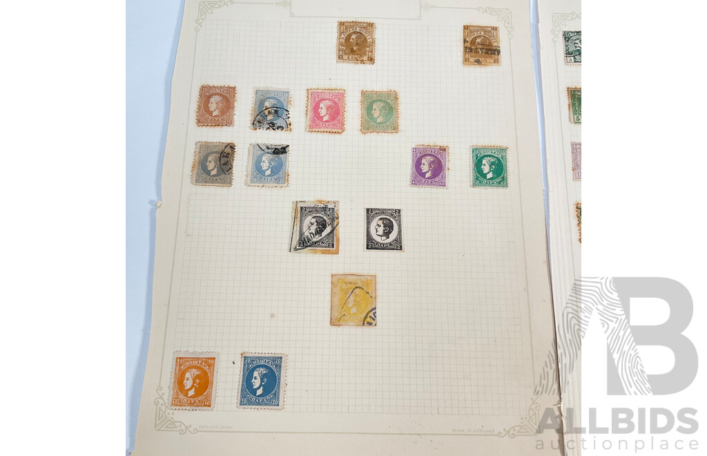 Collection of Antique Serbian Stamps Spanning 1880's to 1910's Including Postage Due, Over Prints, Sets