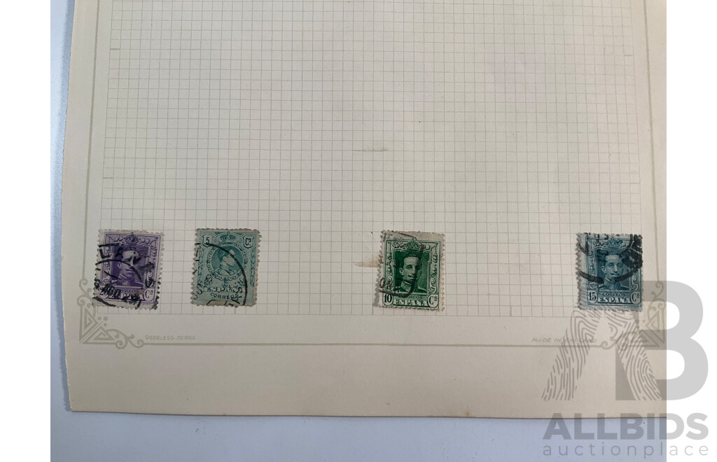 Collection of Spain, Puerto Rico and Philippines Stamps Spanning 1890's to 1930's Including King Alfonso XIII, Sets, Mint Hinged,