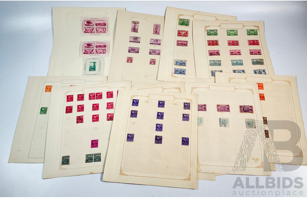 Collection of USA 1930's Stamps Including Presidential Sets, Hawaii, Puerto Rico, Mint Hinged Annual Philatelic Specials
