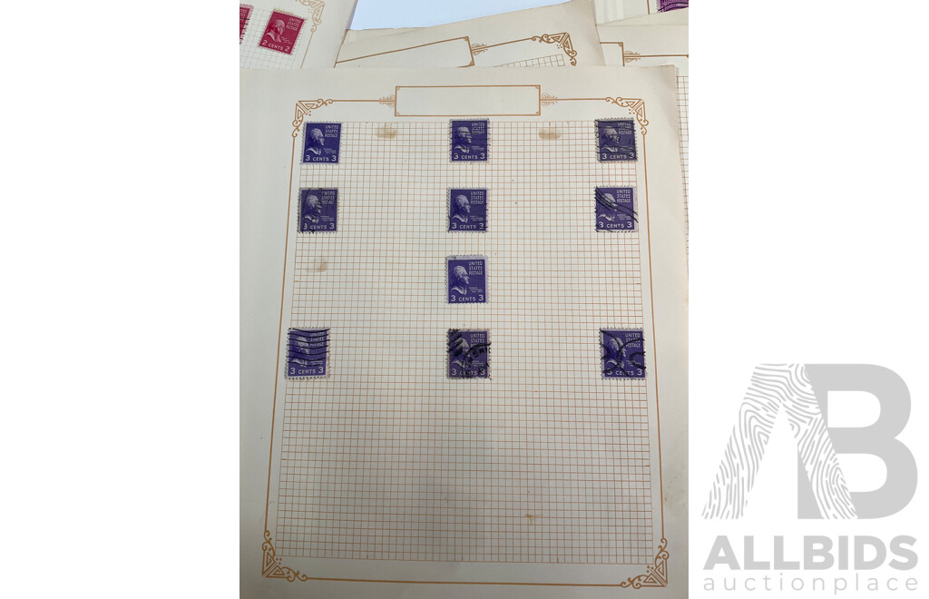 Collection of USA 1930's Stamps Including Presidential Sets, Hawaii, Puerto Rico, Mint Hinged Annual Philatelic Specials