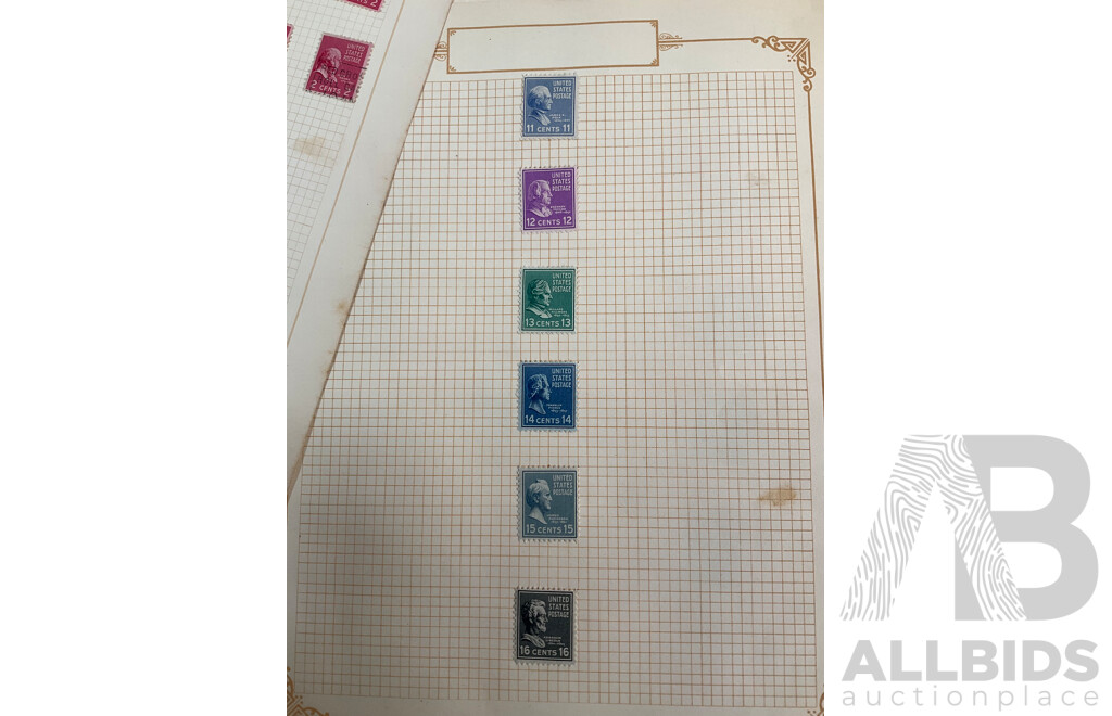 Collection of USA 1930's Stamps Including Presidential Sets, Hawaii, Puerto Rico, Mint Hinged Annual Philatelic Specials