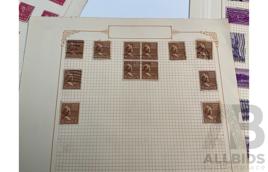 Collection of USA 1930's Stamps Including Presidential Sets, Hawaii, Puerto Rico, Mint Hinged Annual Philatelic Specials