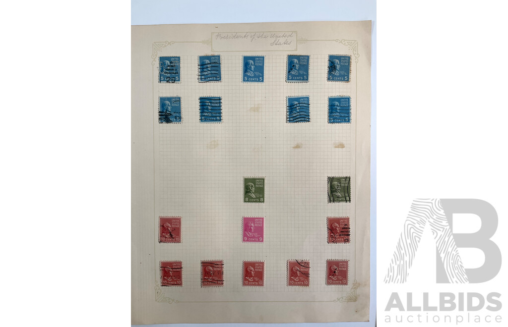 Collection of USA 1930's Stamps Including Presidential Sets, Hawaii, Puerto Rico, Mint Hinged Annual Philatelic Specials