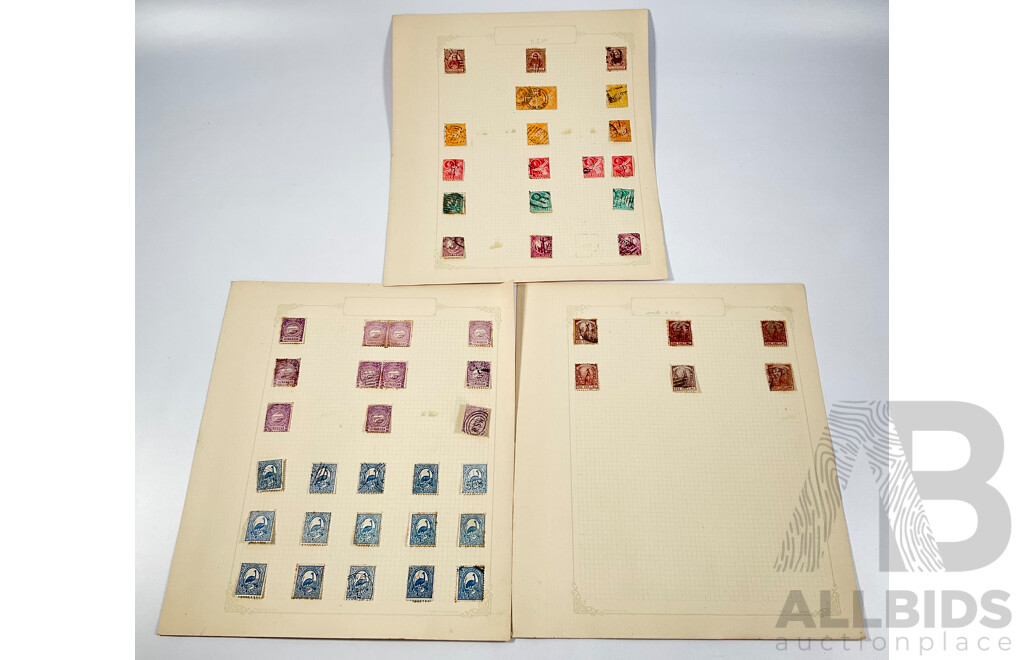 Collection of Australian New South Wales Stamps, Examples Spanning 1880's to 1890's Including Hand Cancels, NSW Centenary, QV, One Shillings