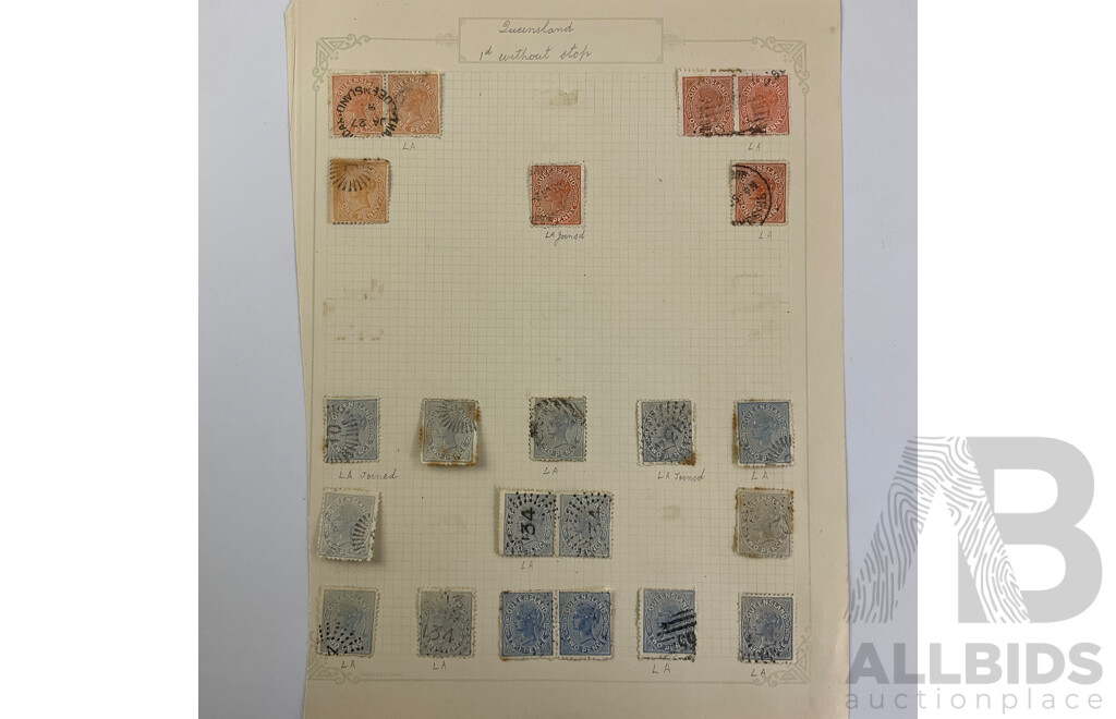 Australian Queensland Pre Federation/Predecimal QV Stamps