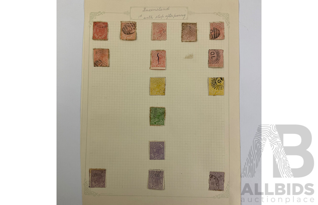Australian Queensland Pre Federation/Predecimal QV Stamps