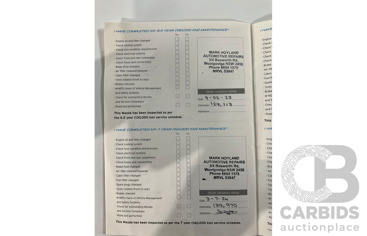 3/2012 Mazda Cx-9 Luxury MY10 Upgrade 4d Wagon Crystal White Pearl V6 3.7L - 7 Seater