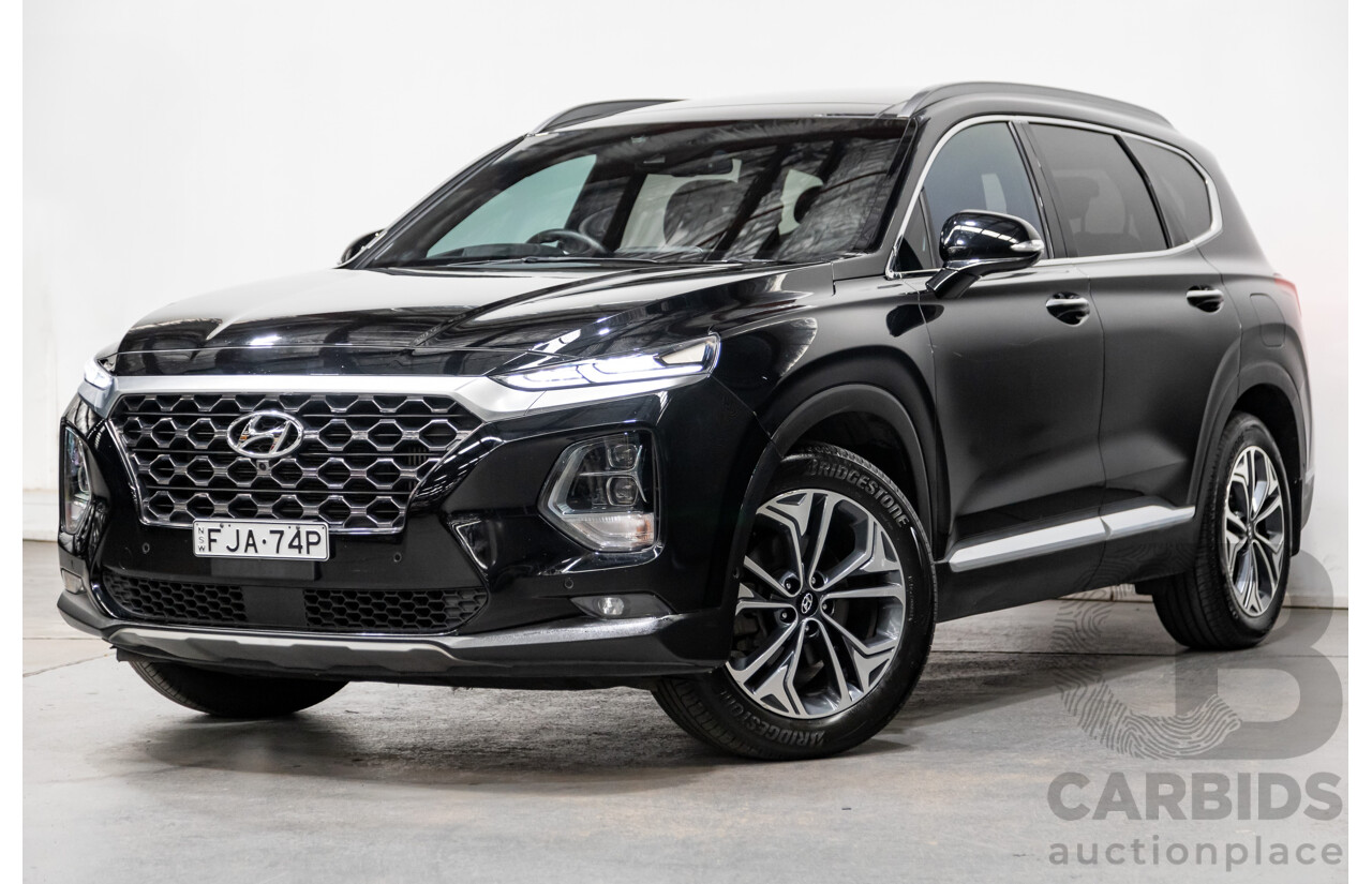02/2020 Hyundai Santa Fe Highlander (4x4) TM MY20 4d Wagon Phantom Black Turbo Diesel 2.2L - 7 Seater