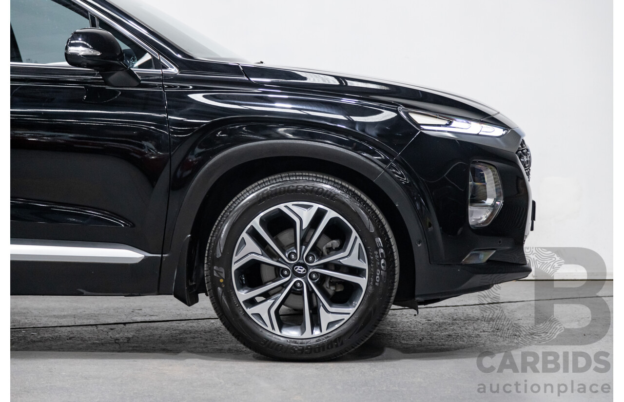 02/2020 Hyundai Santa Fe Highlander (4x4) TM MY20 4d Wagon Phantom Black Turbo Diesel 2.2L - 7 Seater