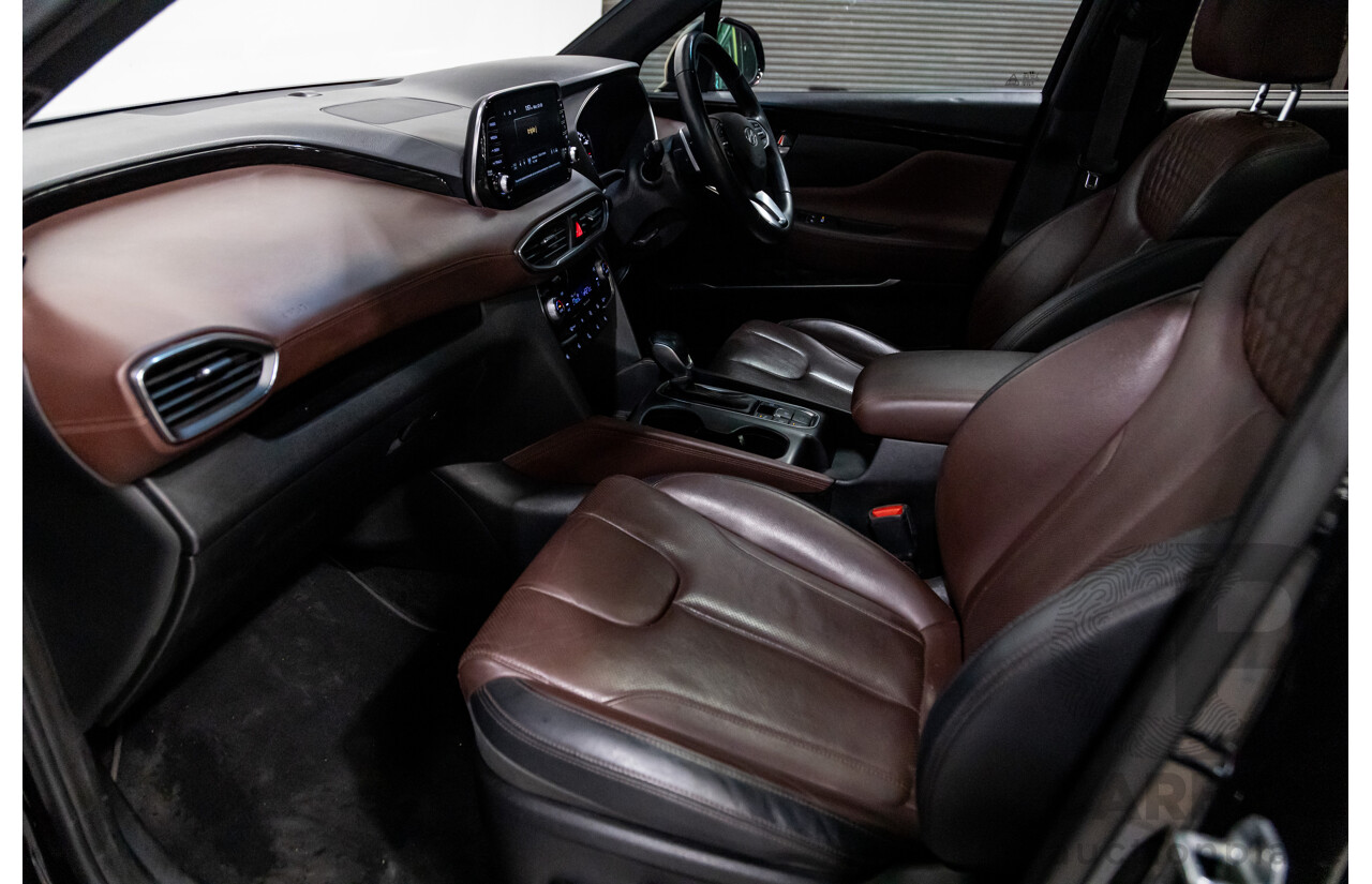 02/2020 Hyundai Santa Fe Highlander (4x4) TM MY20 4d Wagon Phantom Black Turbo Diesel 2.2L - 7 Seater