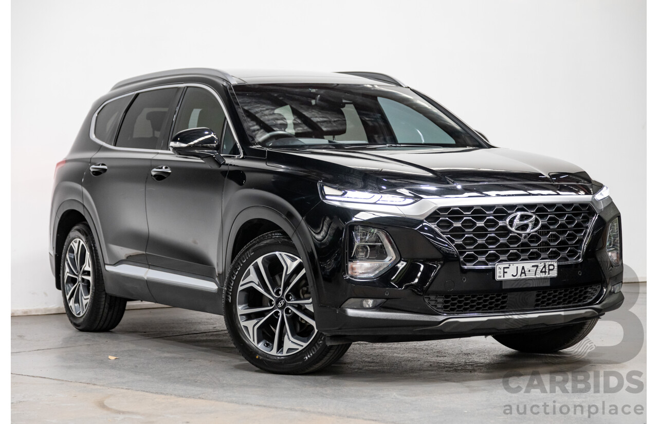 02/2020 Hyundai Santa Fe Highlander (4x4) TM MY20 4d Wagon Phantom Black Turbo Diesel 2.2L - 7 Seater