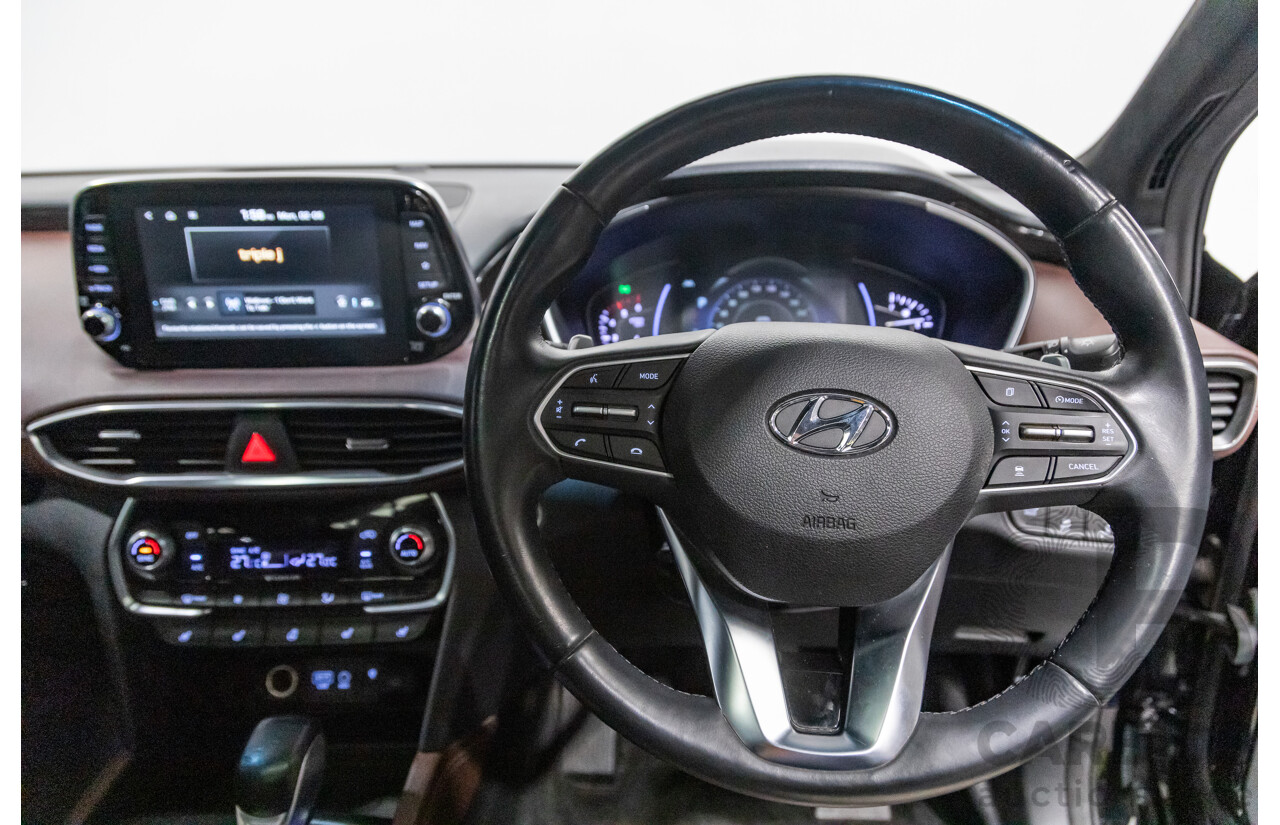 02/2020 Hyundai Santa Fe Highlander (4x4) TM MY20 4d Wagon Phantom Black Turbo Diesel 2.2L - 7 Seater
