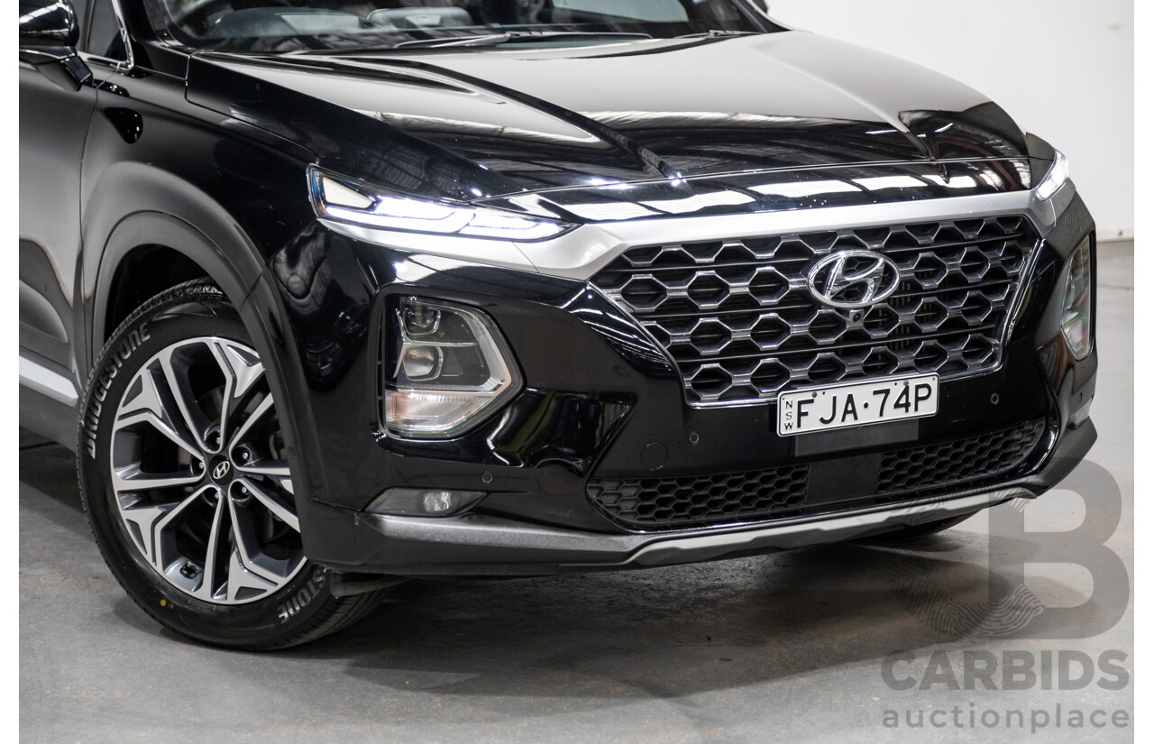 02/2020 Hyundai Santa Fe Highlander (4x4) TM MY20 4d Wagon Phantom Black Turbo Diesel 2.2L - 7 Seater