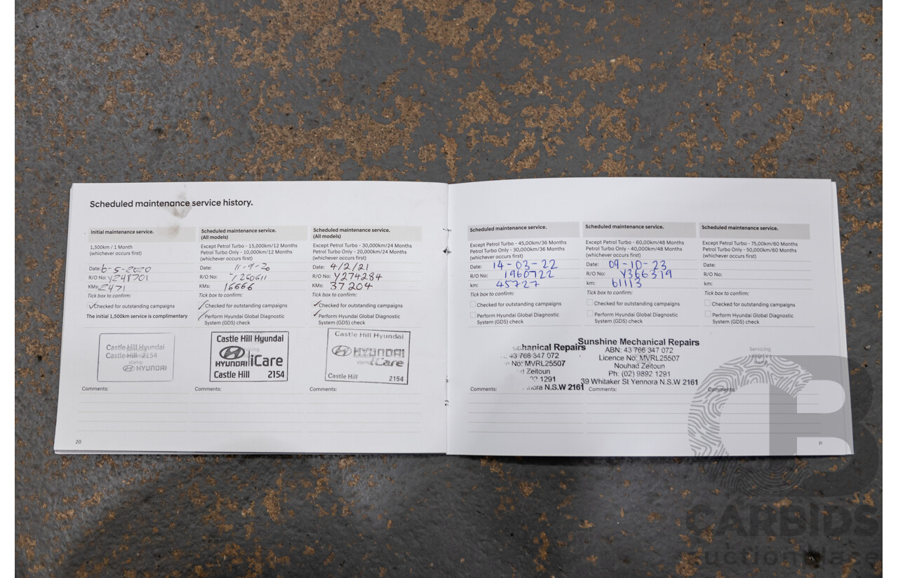 02/2020 Hyundai Santa Fe Highlander (4x4) TM MY20 4d Wagon Phantom Black Turbo Diesel 2.2L - 7 Seater