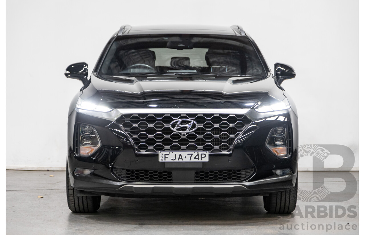 02/2020 Hyundai Santa Fe Highlander (4x4) TM MY20 4d Wagon Phantom Black Turbo Diesel 2.2L - 7 Seater