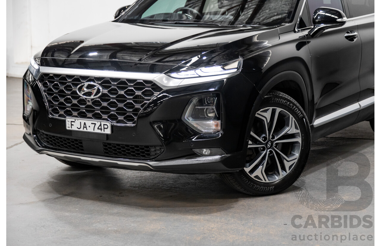 02/2020 Hyundai Santa Fe Highlander (4x4) TM MY20 4d Wagon Phantom Black Turbo Diesel 2.2L - 7 Seater