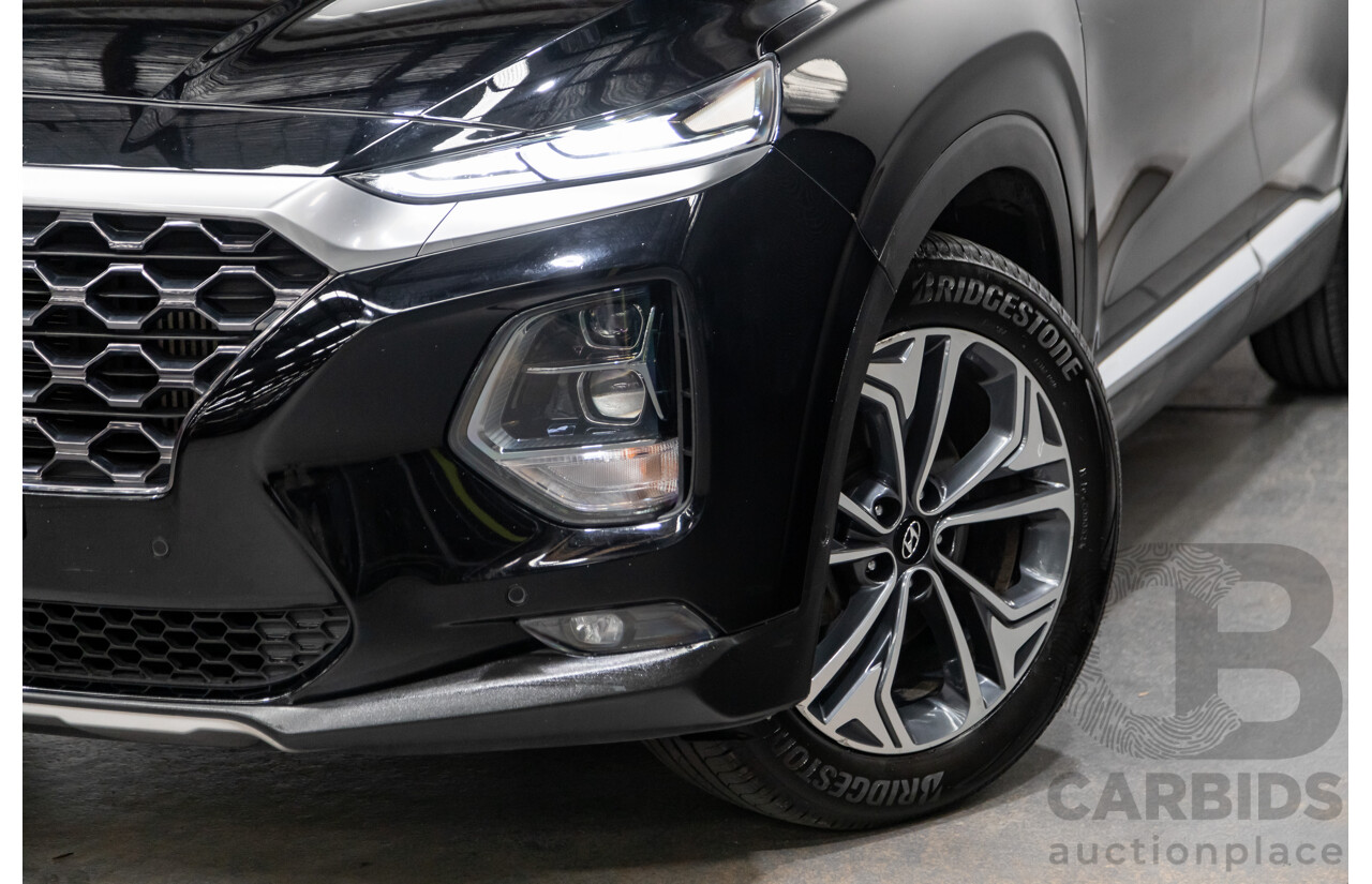 02/2020 Hyundai Santa Fe Highlander (4x4) TM MY20 4d Wagon Phantom Black Turbo Diesel 2.2L - 7 Seater