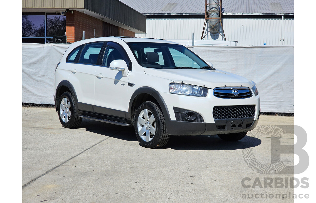 6/2013 Holden Captiva 7 SX (fwd) CG MY13 4d Wagon White 2.4L