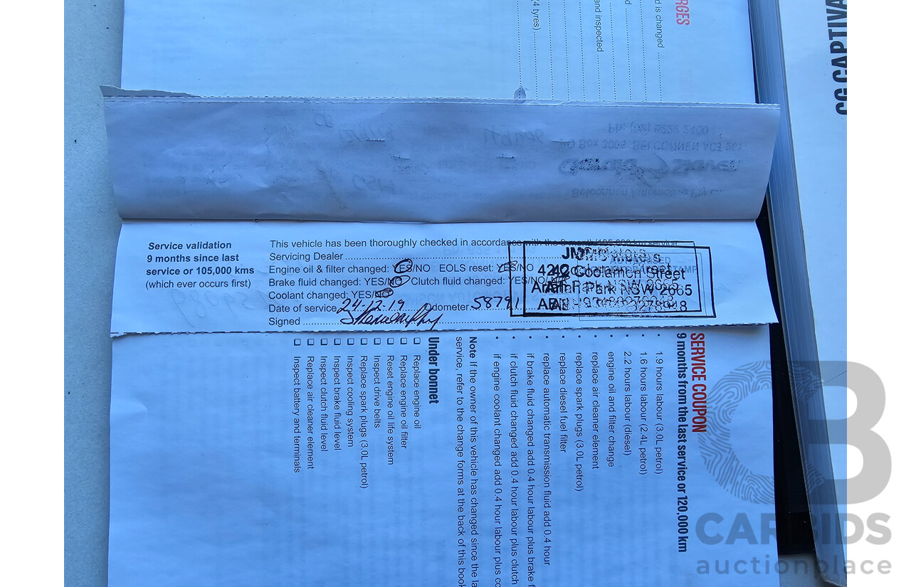 6/2013 Holden Captiva 7 SX (fwd) CG MY13 4d Wagon White 2.4L